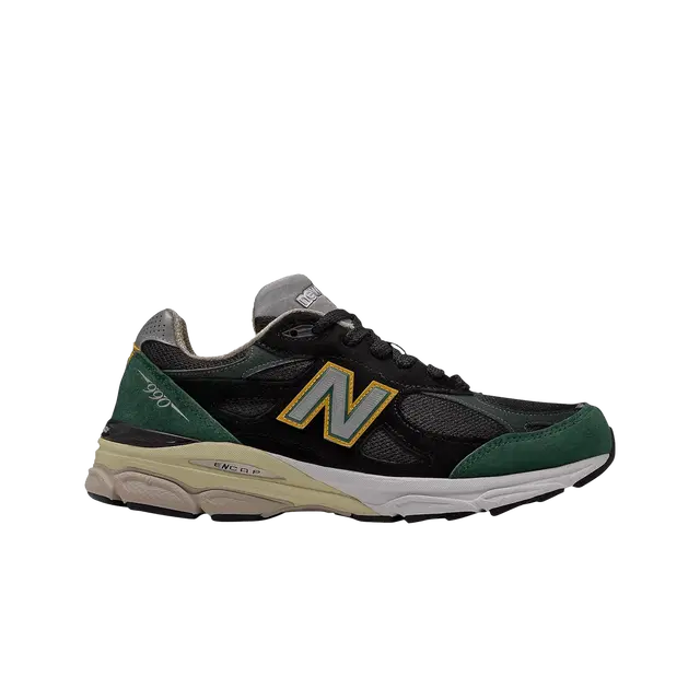 New Balance New Balance 990v3 MiUSA Black Green Yellow - view 1