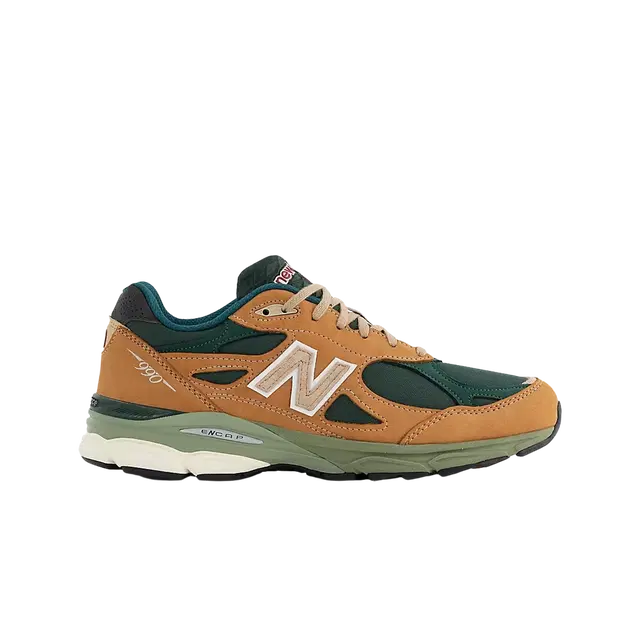 New Balance New Balance 990v3 MiUSA Tan Green - view 1
