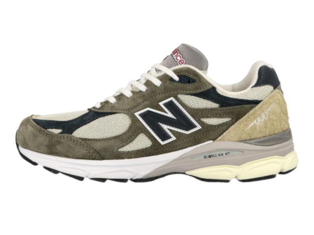New Balance New Balance 990v3 MiUSA Grey Blue Olive - view 2