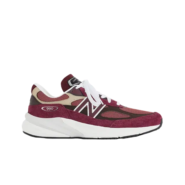 New Balance New Balance 990v6 MiUSA Teddy Santis Burgundy Tan - view 1