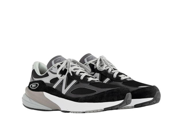 New Balance New Balance 990v6 MiUSA Black Grey White 2E Wide - view 3