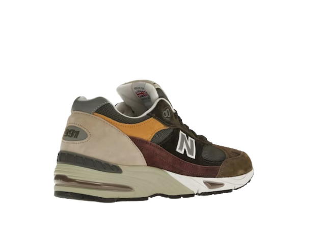 New Balance New Balance 991 Olive Burgundy Brown - view 3