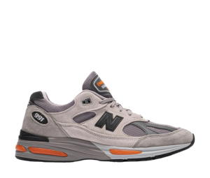Buy New Balance 991v2 MiUK Pelican Grey Orange at Sasom – Authentic and Ready to Ship