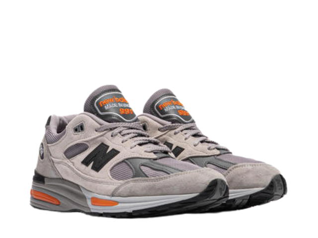 New Balance New Balance 991v2 MiUK Pelican Grey Orange - view 2