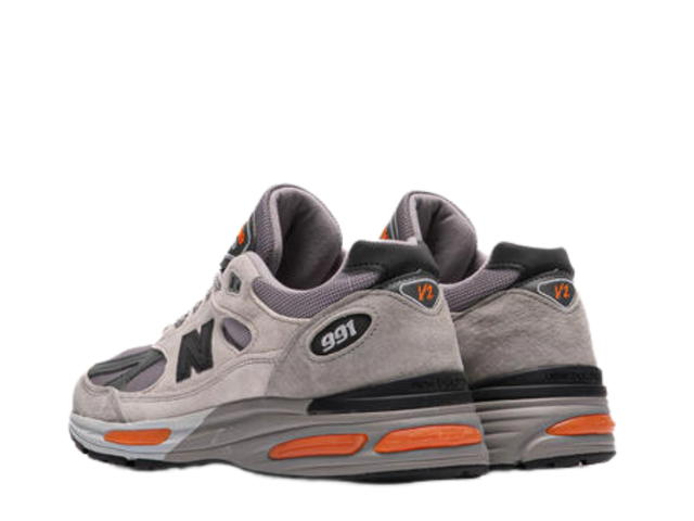 New Balance New Balance 991v2 MiUK Pelican Grey Orange - view 3
