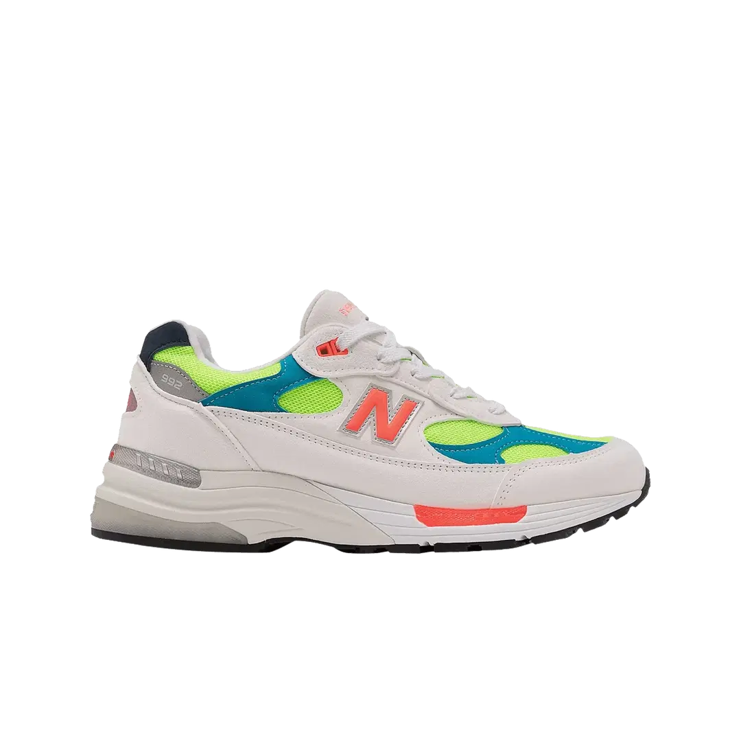 New Balance New Balance 992 White Neon Cyan