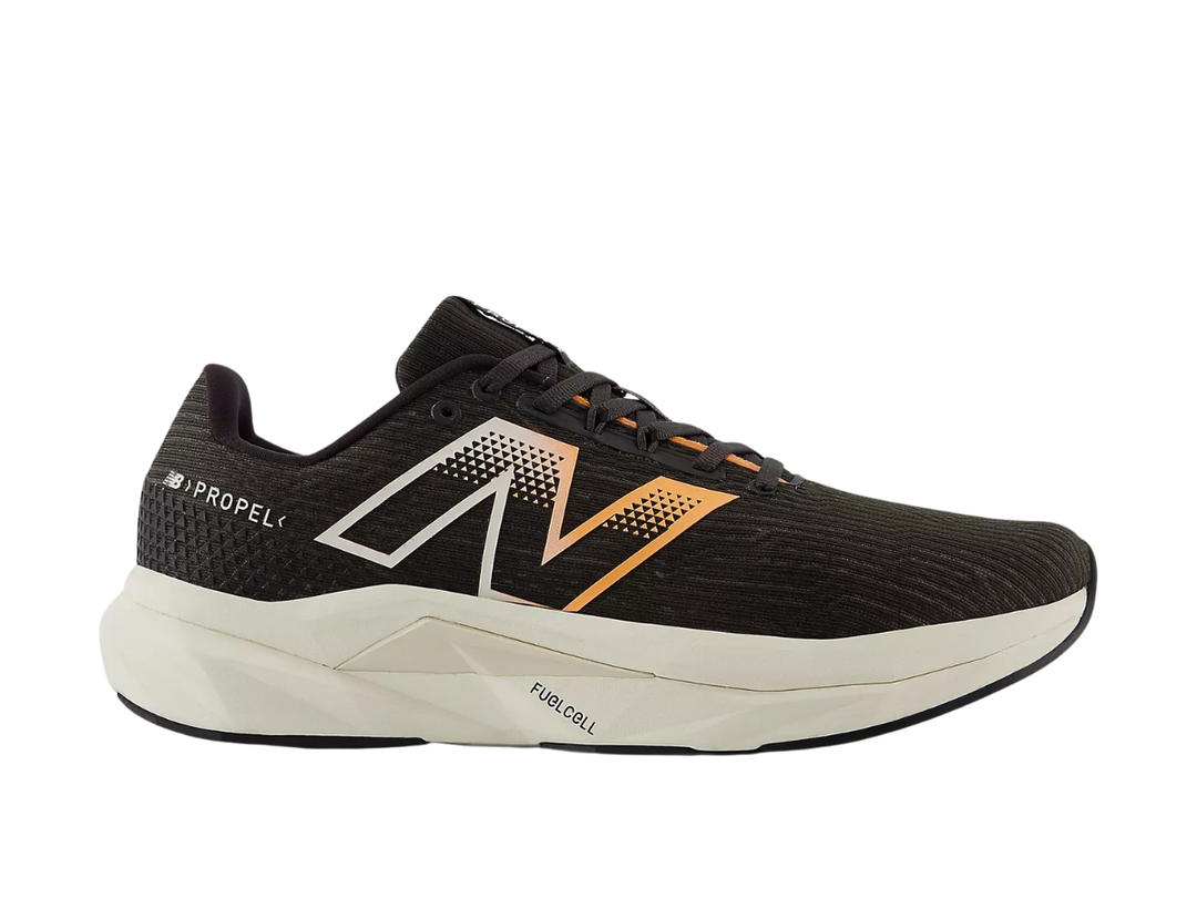 New Balance New Balance Fuelcell Propel V5 Black With Hot Mango And Black Cement
