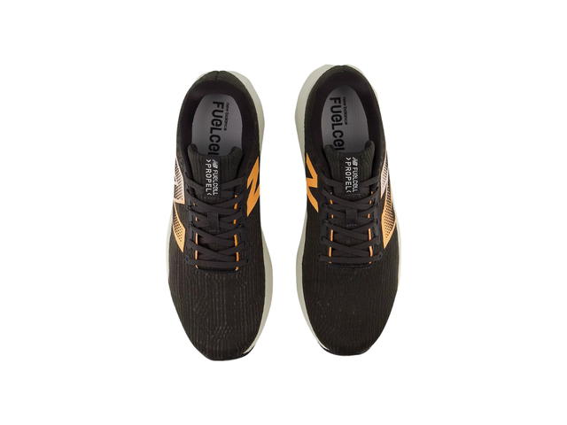 New Balance New Balance Fuelcell Propel V5 Black With Hot Mango And Black Cement - view 4