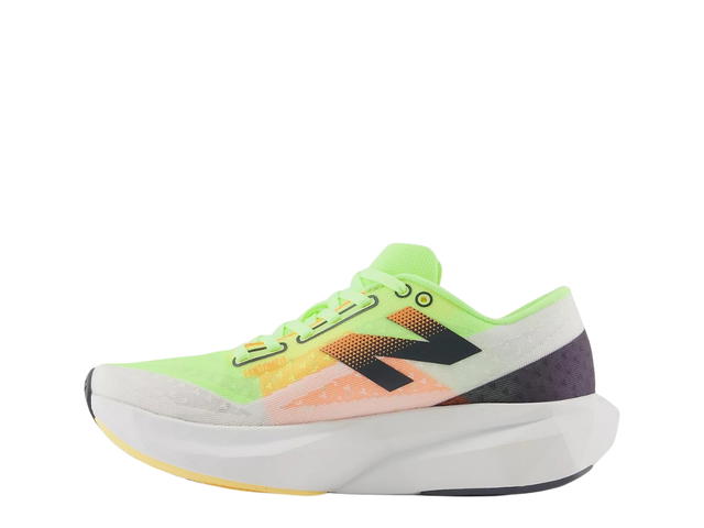 New Balance New Balance FuelCell Rebel v4 White-Bleached Lime Glo-Hot Mango (W) - view 2