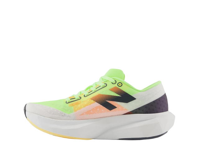 New Balance New Balance FuelCell Rebel v4 White-Bleached Lime Glo-Hot Mango - view 2