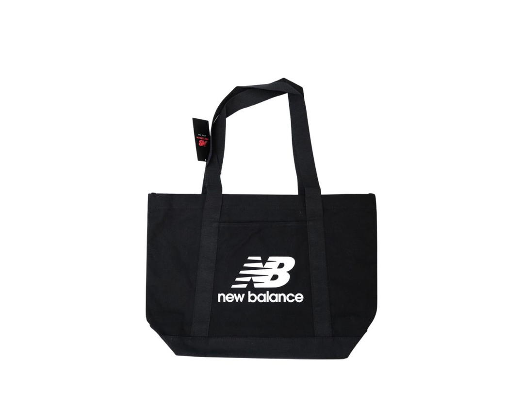 New Balance New Balance Logo Tote Bag In Canvas Black