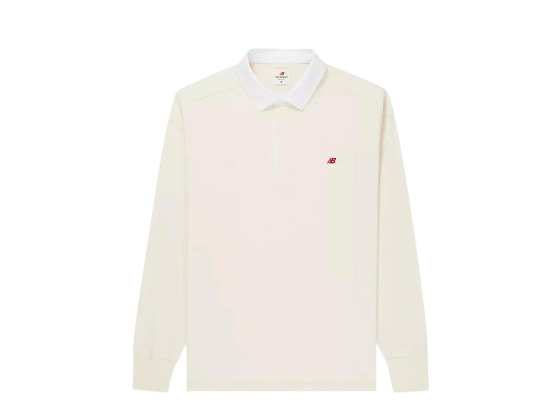 New Balance New Balance Made in USA Long Sleeve Polo Macadamia Nut