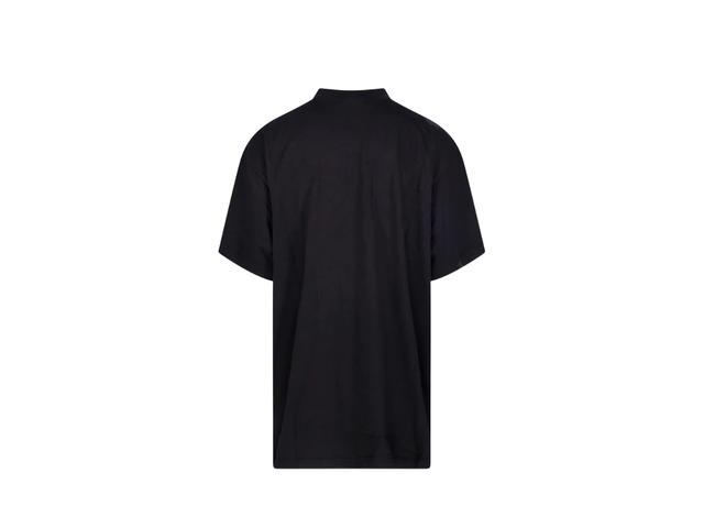 Balenciaga Balenciaga Paris Logo Printed Oversized T-Shirt Black - view 2