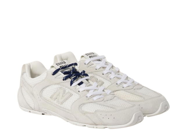 Miu Miu Miu Miu X New Balance 530 Sl 530 Sl Suede And Mesh Sneakers White - view 2