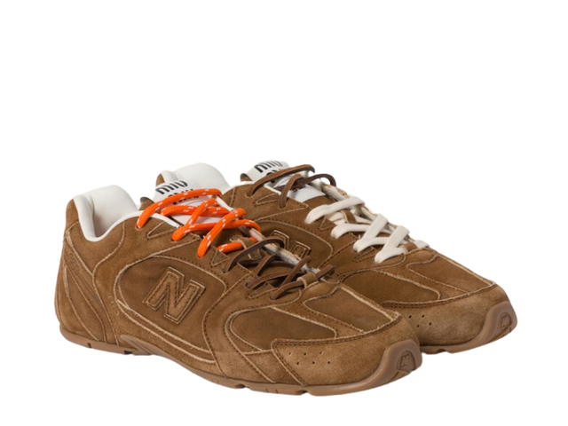 Miu Miu Miu Miu X New Balance 530 Sl 530 Sl Suede Sneakers Cinnamon - view 2