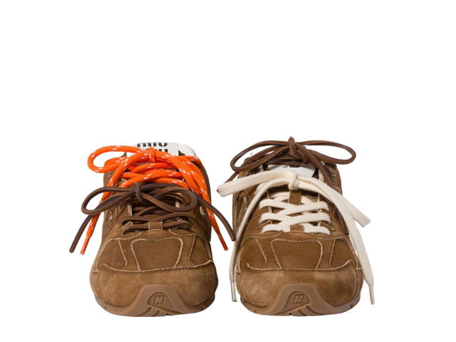 Miu Miu Miu Miu X New Balance 530 Sl 530 Sl Suede Sneakers Cinnamon - view 4