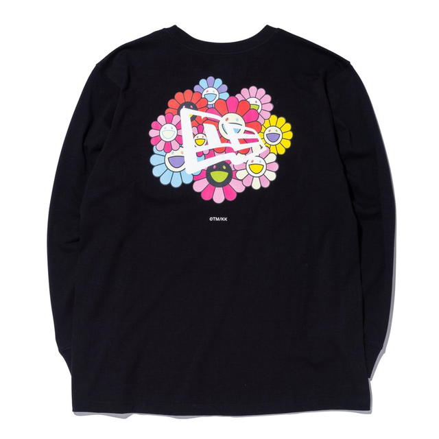 New Era New Era x Takashi Murakami Flowe Flag Relaxed Fit L/S Tee Black - view 2