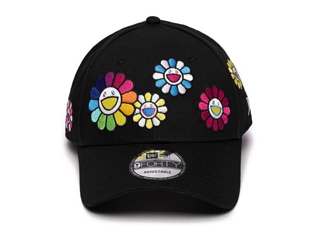 New Era New Era x Takashi Murakami Flower Allover 9Forty Cloth Strap Hat Black Multi - view 1