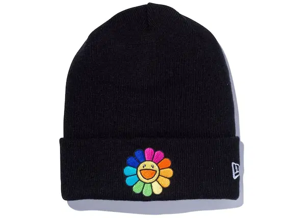 Buy New Era x Takashi Murakami Flower Basic Cuff Knit Beanie Black at Sasom – Authentic and Ready to Ship