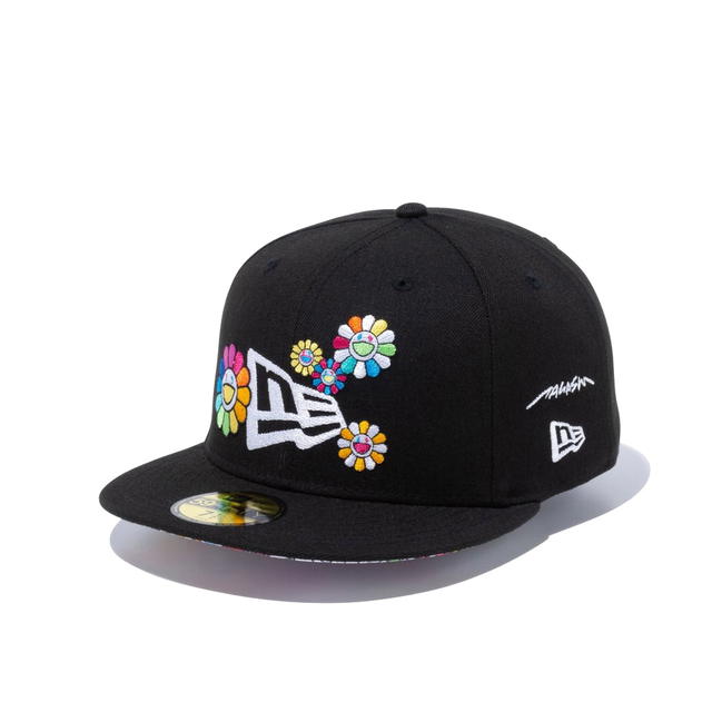 New Era New Era x Takashi Murakami Flower Flag 59Fifty Fitted Hat Black Rainbow - view 1
