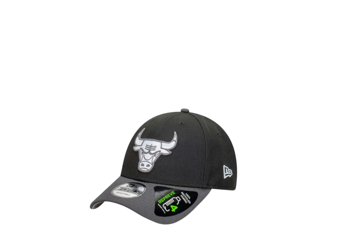 New Era New Era Chicago Bulls Repreve 2-Tone Visor 9Forty Cap Graphite Black