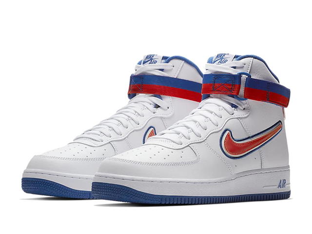 Nike Nike Air Force 1 High Sport NBA White Team Orange Game Royal - view 3