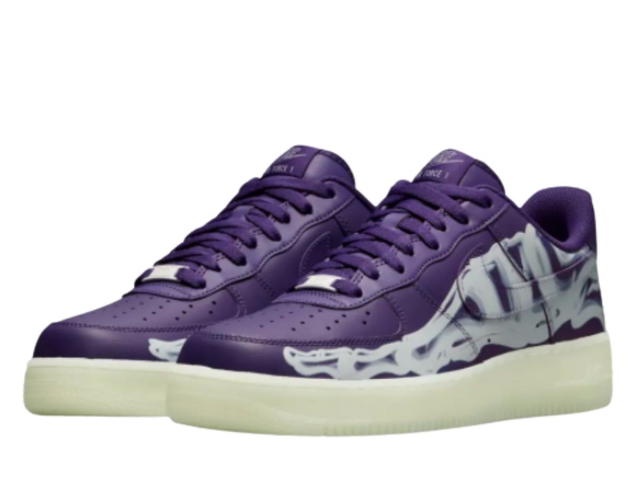 Nike Nike Air Force 1 Low '07 QS Purple Skeleton Halloween (2021) - view 3