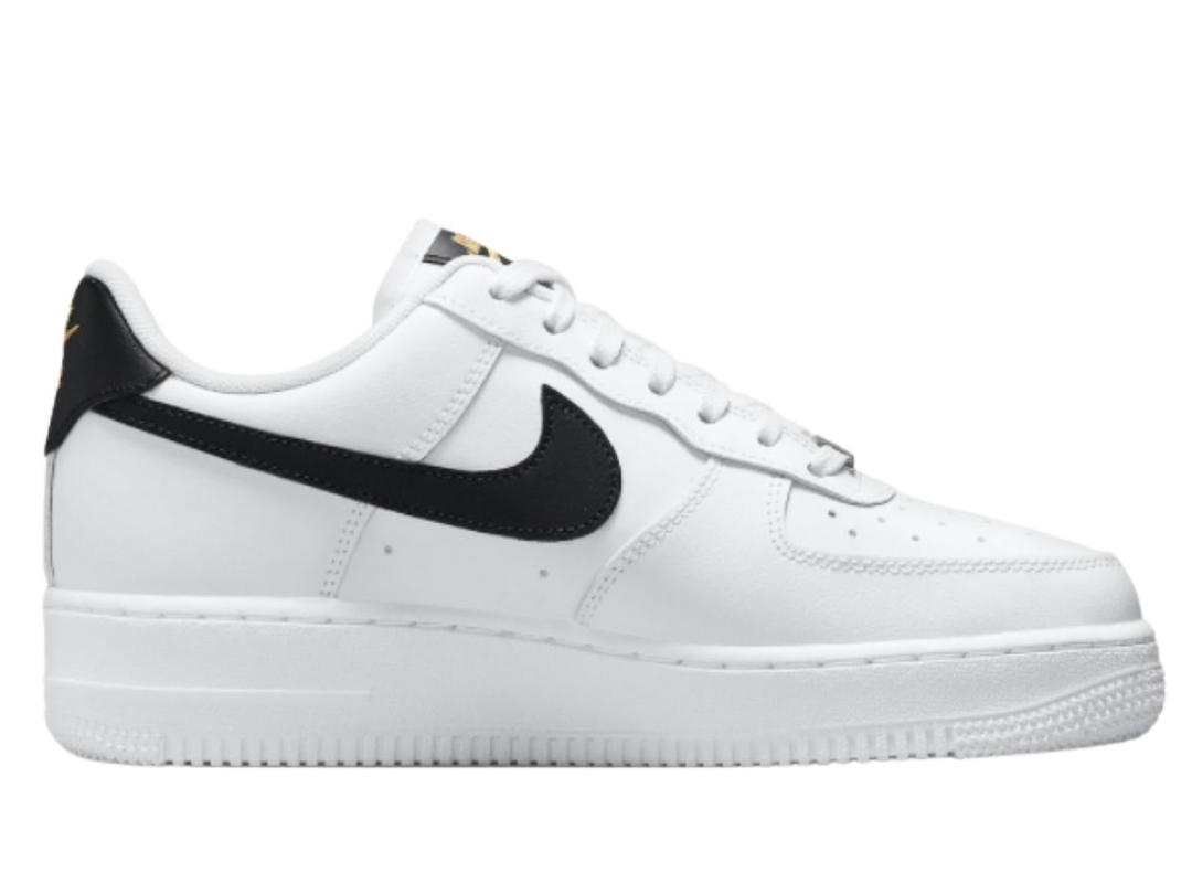 Nike Nike Air Force 1 Low '07 Essential White Black Gold Mini Swoosh (Women's)