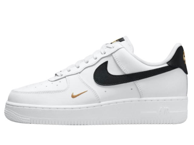 Nike Nike Air Force 1 Low '07 Essential White Black Gold Mini Swoosh (Women's) - view 2