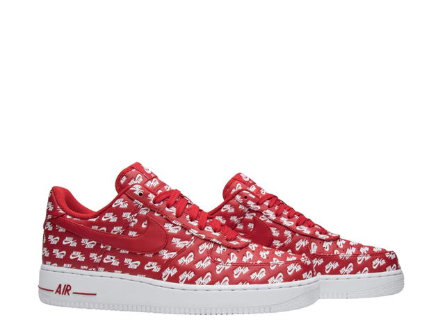 Nike Nike Air Force 1 Low All Over Logo Red - view 3