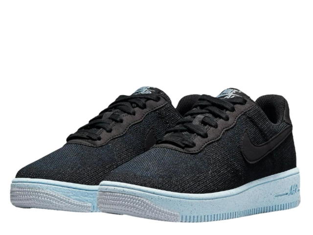 Nike Nike Air Force 1 Low Crater Flyknit Black Chambray Blue - view 3