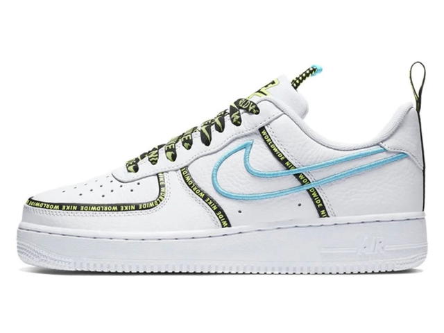 Nike Nike Air Force 1 Low Worldwide White Blue Fury Volt - view 2