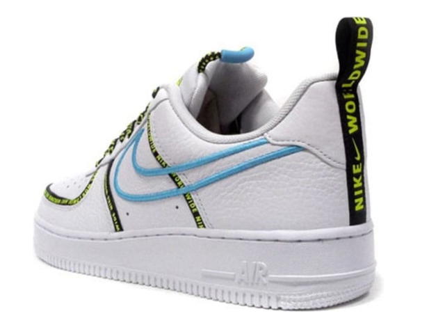 Nike Nike Air Force 1 Low Worldwide White Blue Fury Volt - view 3