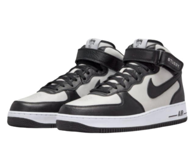 Nike Nike Air Force 1 Mid Stussy Light Bone Black - view 3