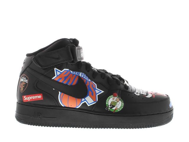 Nike Nike Air Force 1 Mid Supreme NBA Black - view 1