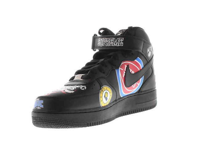 Nike Nike Air Force 1 Mid Supreme NBA Black - view 3