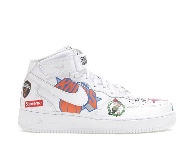 Nike Nike Air Force 1 Mid Supreme NBA White - view 1