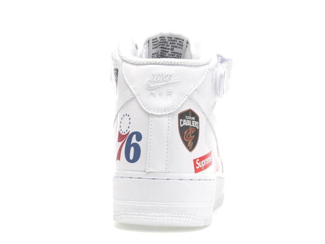 Nike Nike Air Force 1 Mid Supreme NBA White - view 2