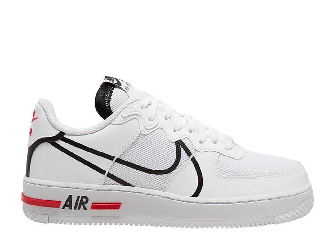 Nike Nike Air Force 1 React White Black Red
