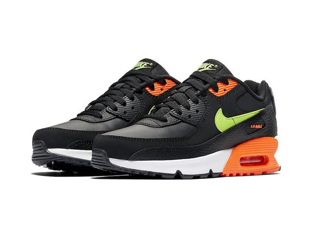 Nike Nike Air Max 90 Black Total Orange Ghost Green (GS) - view 3