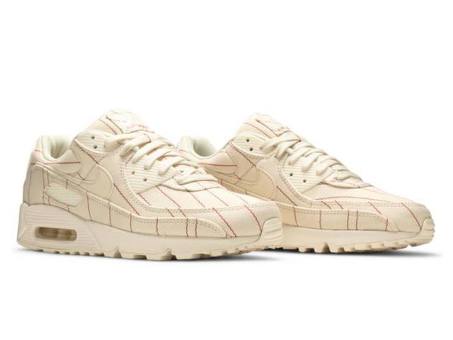 Nike Nike Air Max 90 Pinstripes - Natural Chili Red - view 3