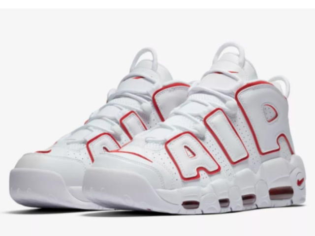 Nike Nike Air More Uptempo White Varsity Red Outline - view 3