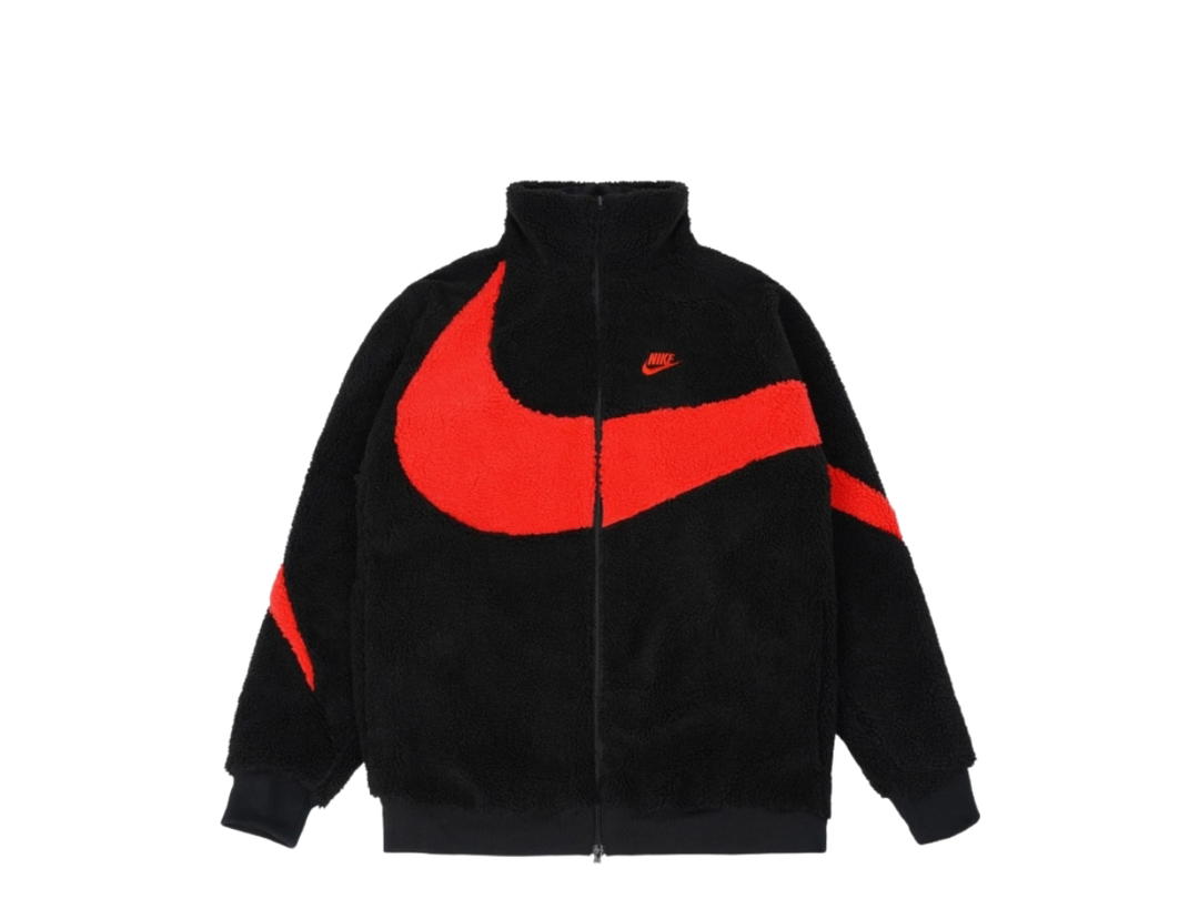 Nike Nike Big Swoosh Full Zip Jacket Black Chili Red
