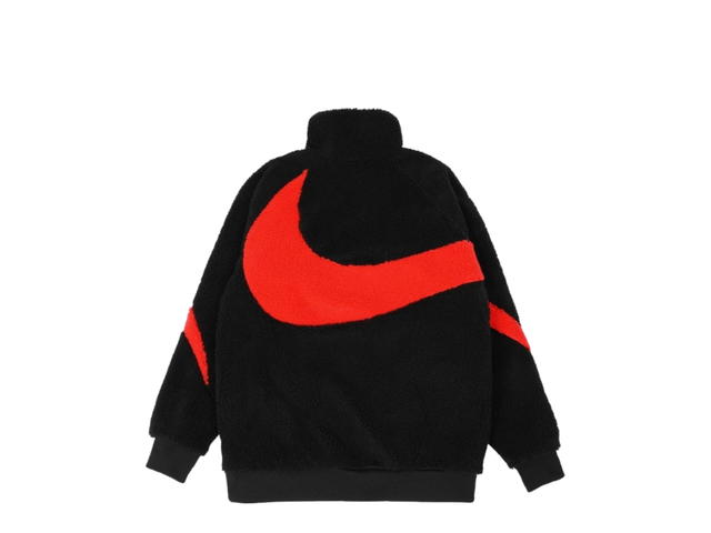 Nike Nike Big Swoosh Full Zip Jacket Black Chili Red - view 2