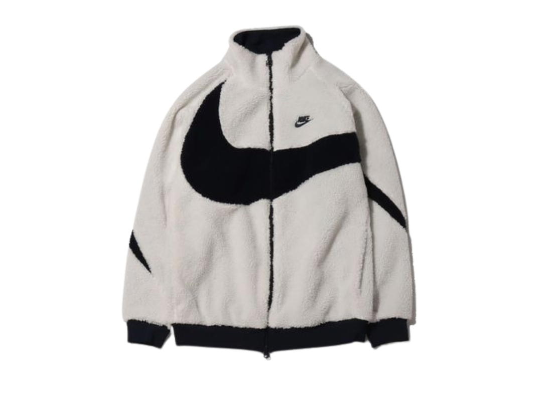 Nike Nike Big Swoosh Reversible Boa Jacket (Asia Sizing) White Black (W)