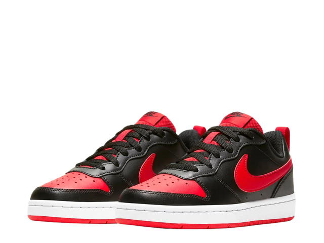 Nike Nike Court Borough Low 2 Black University Red (GS) - view 3