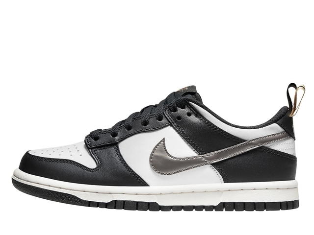 Nike Nike Dunk Low Black White Metallic (GS) - view 2