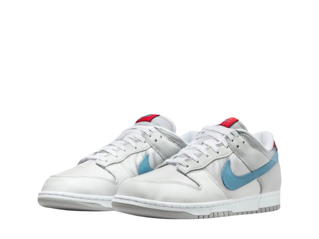 Nike Nike Dunk Low Metallic Silver-Cascade Blue-Neutral Grey-Gym Red - view 3
