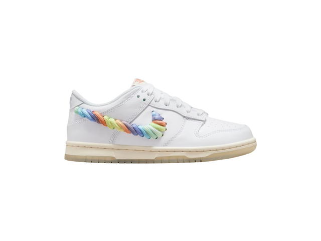 Nike Nike Dunk Low SE Rainbow Lace Swoosh White (GS) - view 1