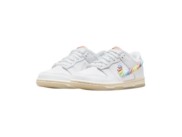 Nike Nike Dunk Low SE Rainbow Lace Swoosh White (GS) - view 3